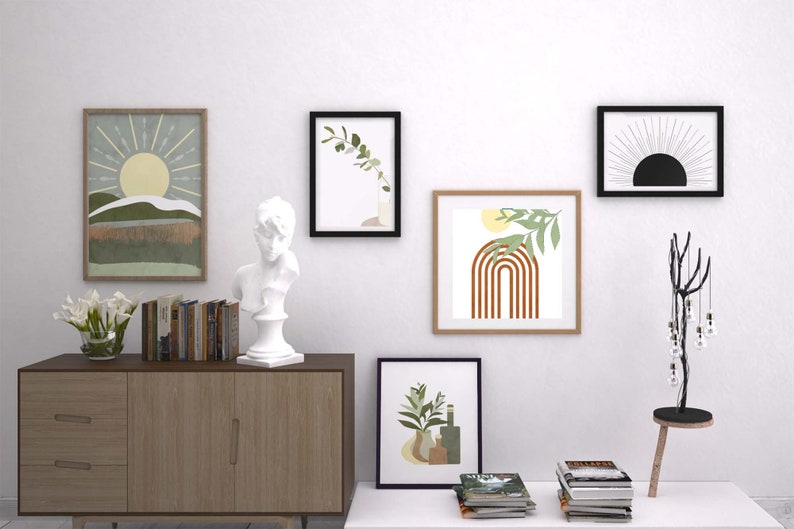 Boho Gallery Wall, Gallery Wall Set, Boho Wall Art Set Printable Files 30 Files Etsy