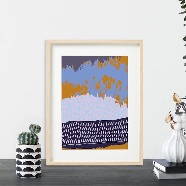 Scandinavian Wall Art, Mid-Century Modern Art Print, Eclectic wall art - Free Shipping (USA )- Print