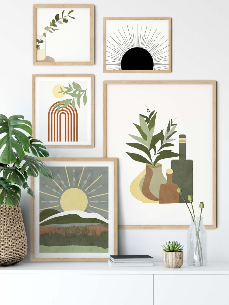 Boho Gallery Wall, Gallery Wall Set, Boho Wall Art Set Printable Files 30 Files Etsy