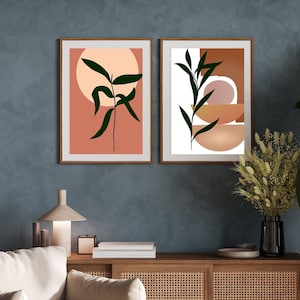 Modern Boho Wall Decor Set of 2-bedroom Prints