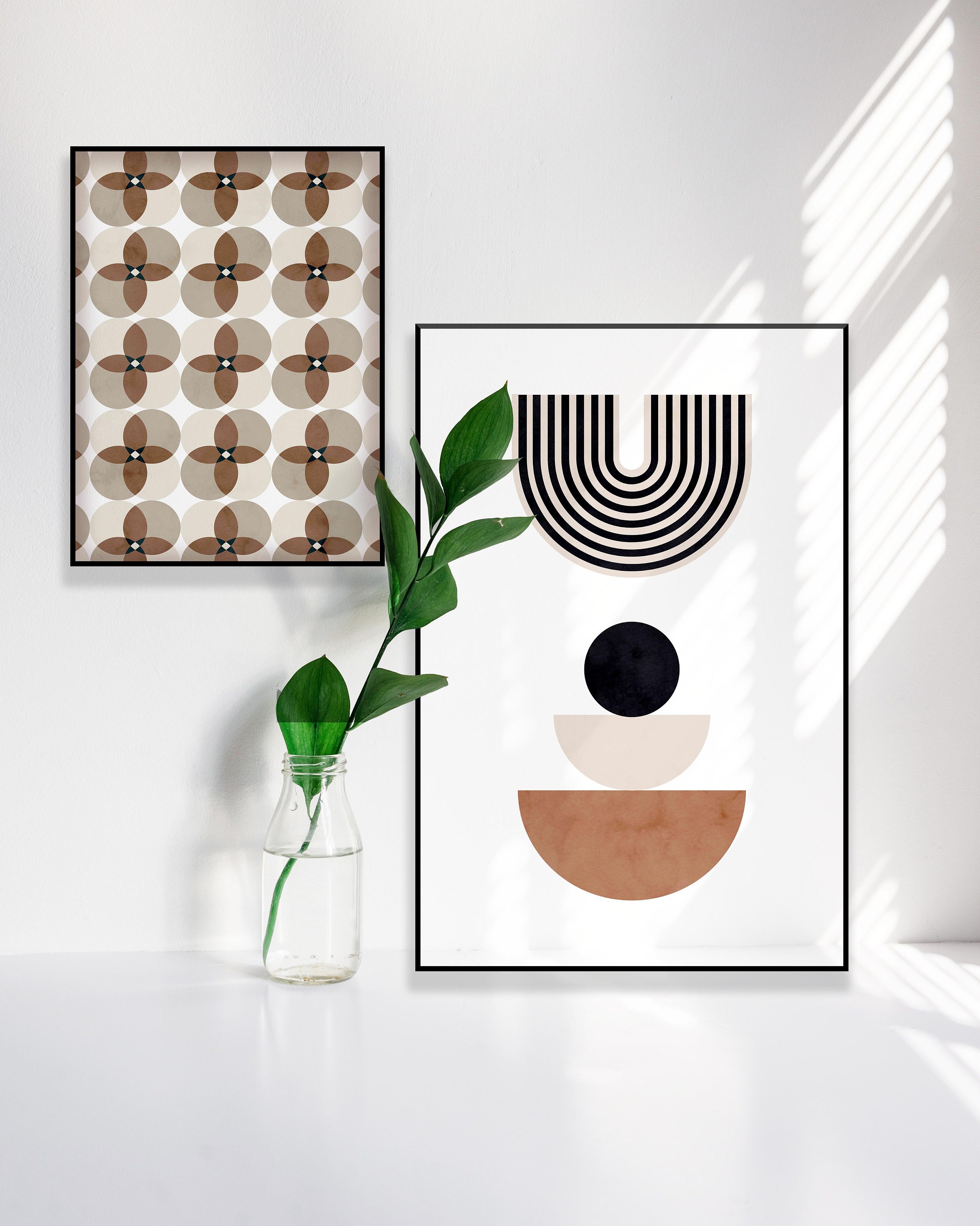 Set of 2 mid century modern prints mid century modern wall Etsy
