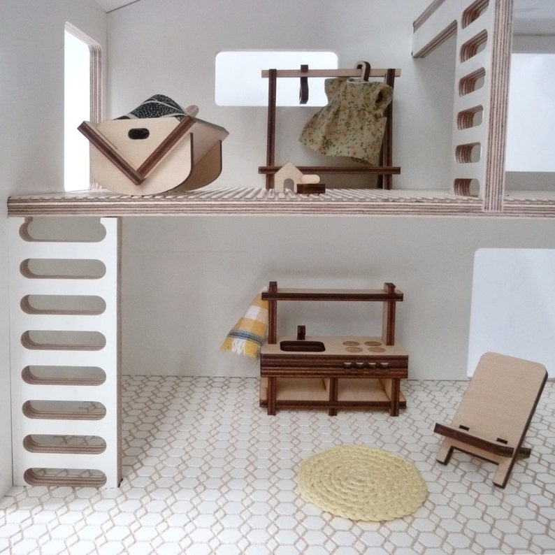 Sylvanian Ensembles de Chambre denfant en Miniature de Maison de poup/ée de Meubles en Bois pour Le Cadeau denfants denfants