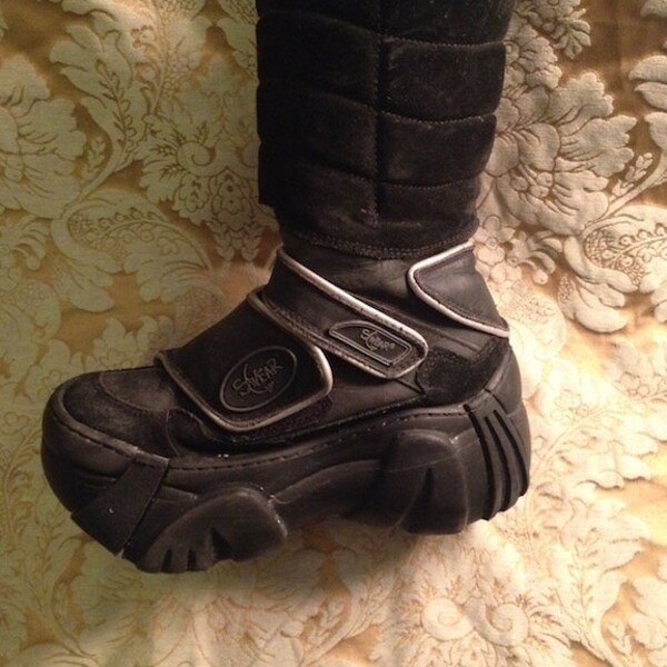 Swear Alternative Exterminator Boots Cyber goth Club Kid 90s