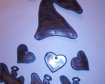 Angel Heart Angels wind chime cut from stainless steel.
