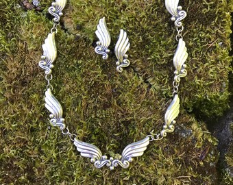 Margot De Taxco Necklace and Screwback Earring Set