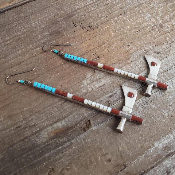 Dramatic Pipe Tomahawk Earrings - image 3