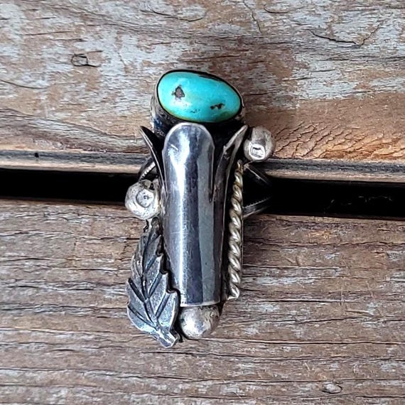 Vintage Squash Blossom Ring, Diné (Navajo)