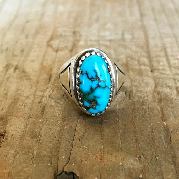 Turquoise and Sterling Silver Ring by Julian Lovat