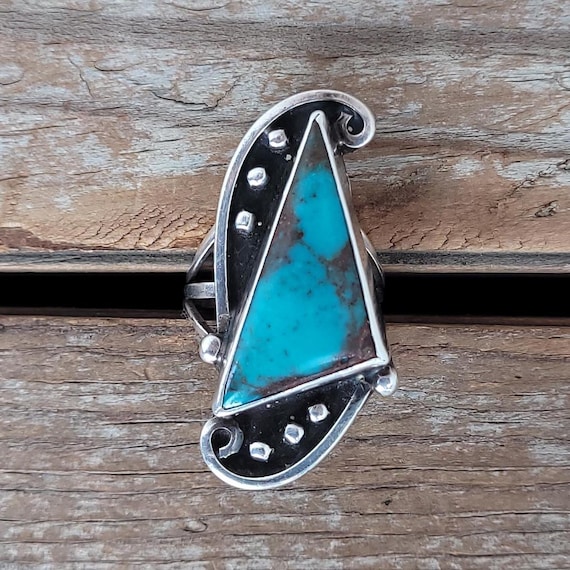 Bisbee Turquoise Ring, Diné (Navajo) c.1970s