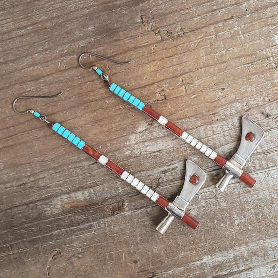 Dramatic Pipe Tomahawk Earrings - image 2
