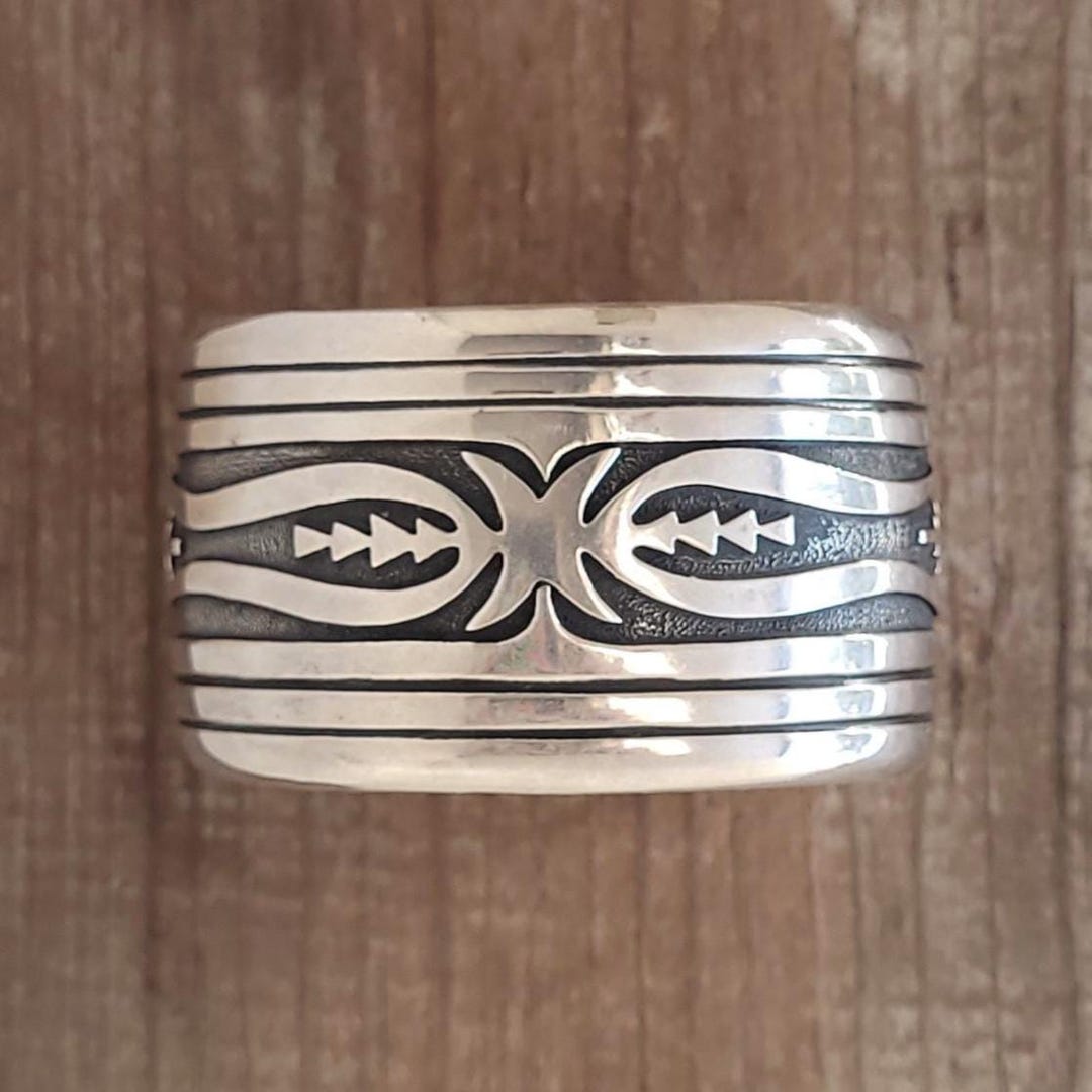 Sterling Silver Cuff Bracelet by Juan Singer (diné) - Etsy