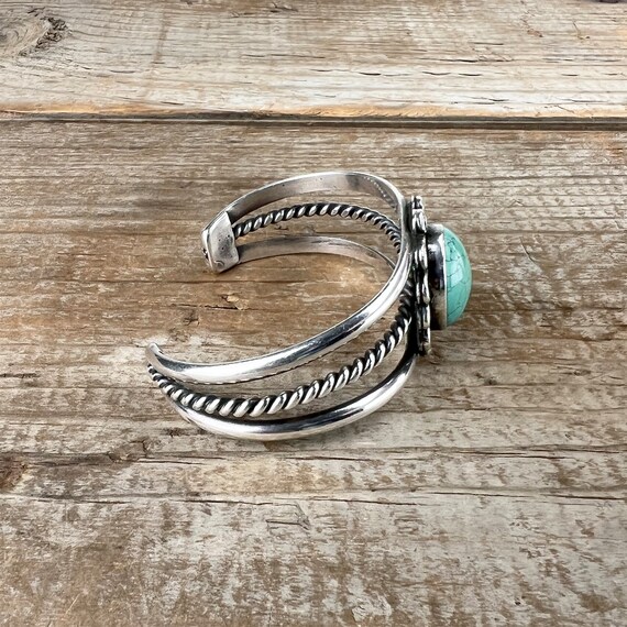 Turquoise and Sterling Silver Cuff - image 4