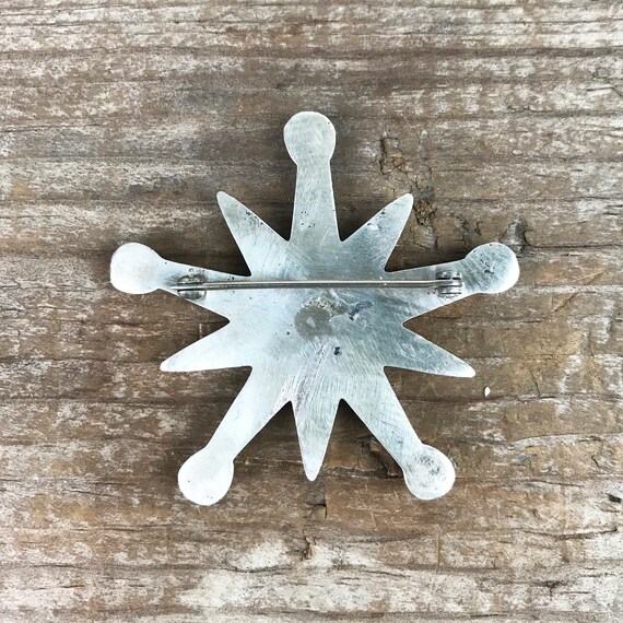 Sandcast Silver Star Brooch - image 2