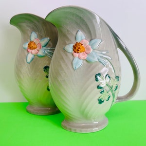 Genuine Staffordshire Hand Painted Shorter and Son Jugs Vases