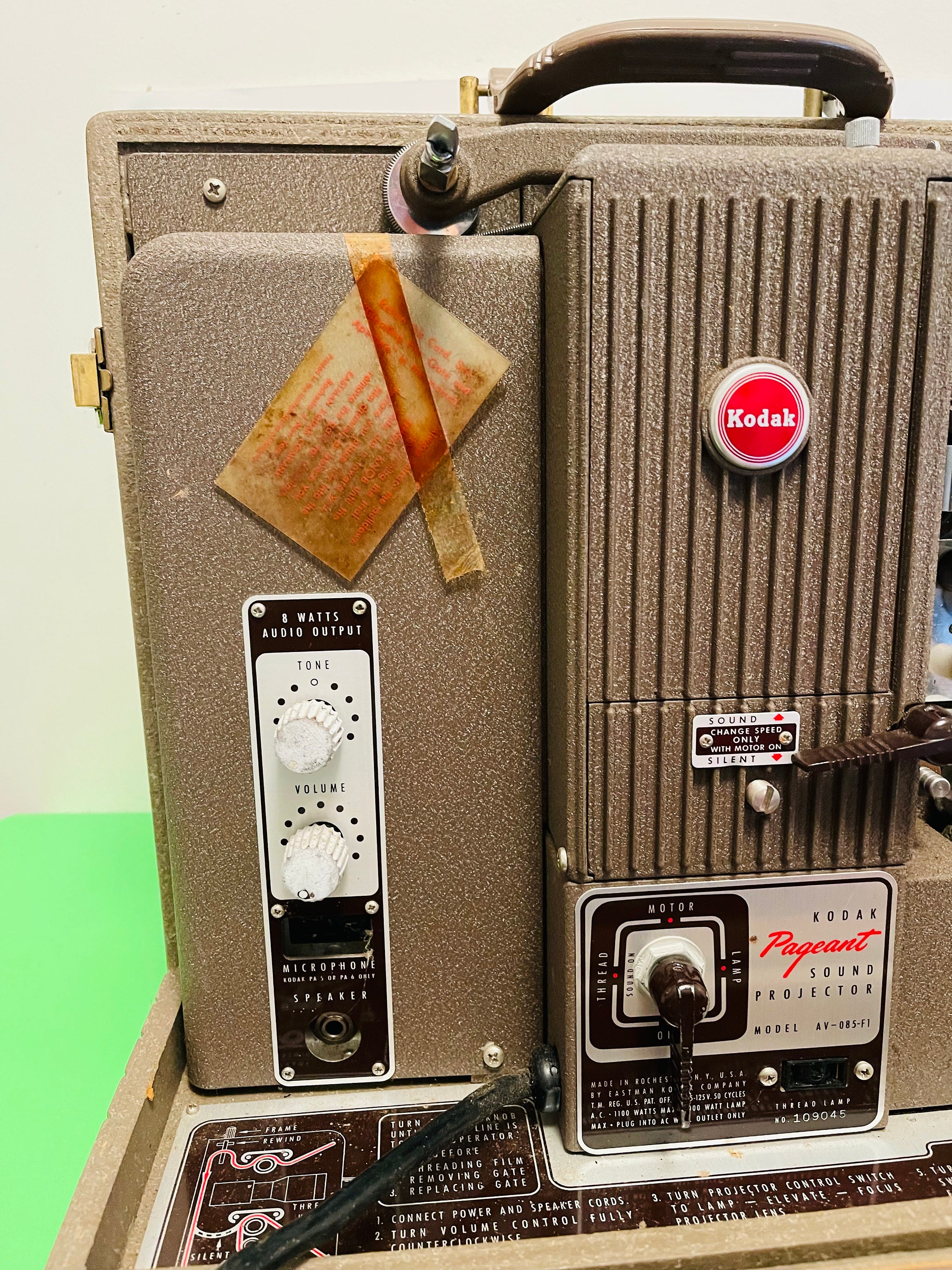 Vintage Kodak Pageant Sound Projector Model AV-085-F1 - Etsy