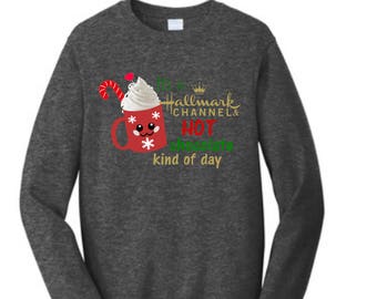 Hallmark Christmas Fleece Crew-Neck Sweatshirt, women's gift, Christmas shirt, ladies Christmas shirt, Christmas movies shirt, Holiday Tee
