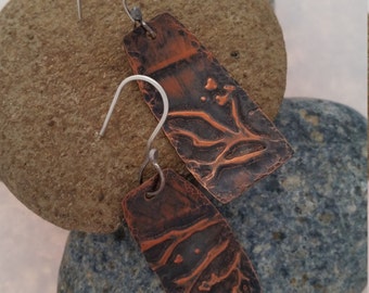 Embossed and Hammered Copper, Sterling Silver & Copper Jewelry
