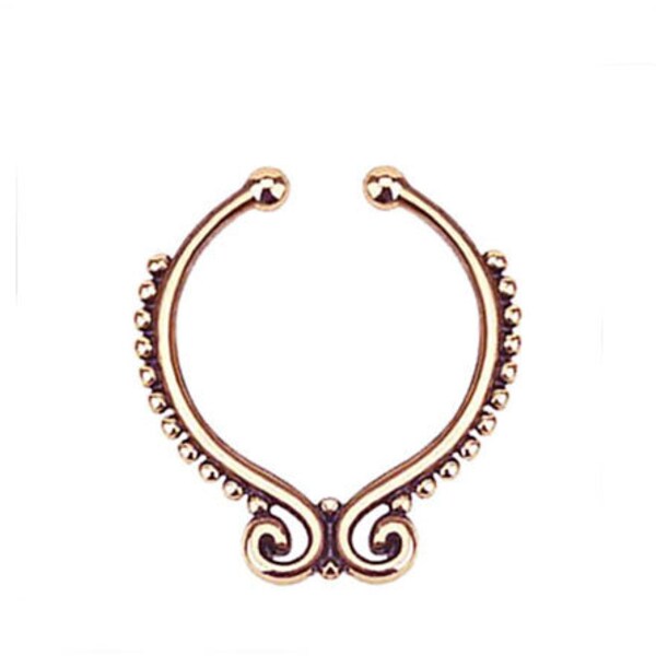 Fake septum ring, fake crystal titanium septum ring, fake nose ring, fake crystal titanium nose ring,rose gold nose ring fake septum ring