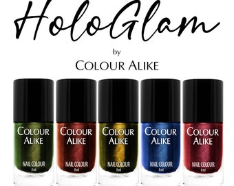 786-790 "HoloGlam" ultra holographic nail polish set