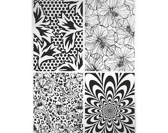 Blooming Four - stamping plate