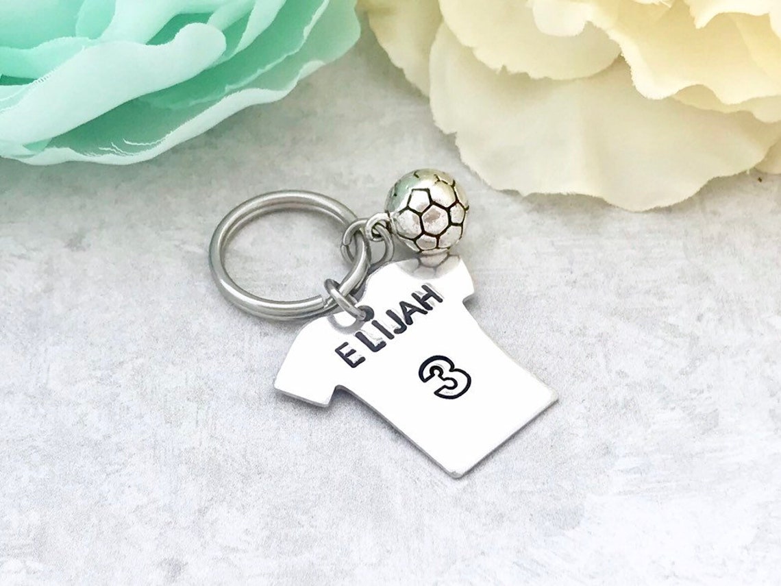 Personalized Soccer Keychain Etsy