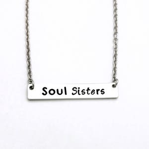 Soul Sisters Necklace - Friendship Necklace for Women - Best Friends Necklace - Friendship Necklace - Soul Sister Jewelry - Sisters Necklace