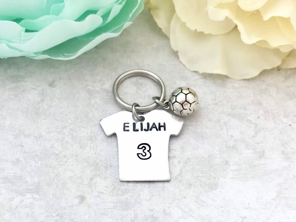 Personalized Soccer Keychain Etsy