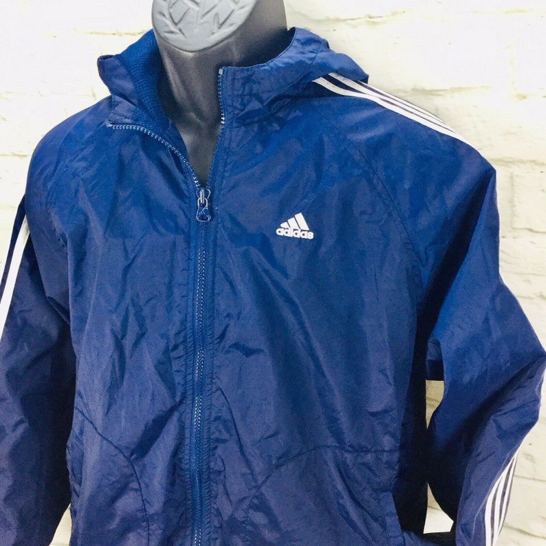 Jahrgang adidas Windbreaker Jacke Jugend Größe L 14 16 Jahrgang adidas Windbreaker Jacke Jugend Größe L 14 16