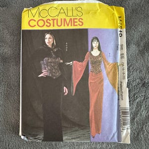 McCall’s M4549 Medieval Costume Pattern Size 14-20 Renaissance Gown & Cape Cosplay Theater Halloween Fantasy