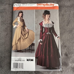 Simplicity 2172 Victorian Steampunk Dress Sewing Pattern 14-22 Theater Cosplay