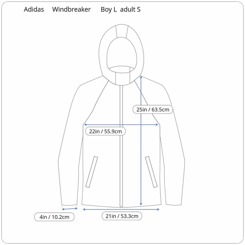 Jahrgang adidas Windbreaker Jacke Jugend Größe L 14 16 Jahrgang adidas Windbreaker Jacke Jugend Größe L 14 16