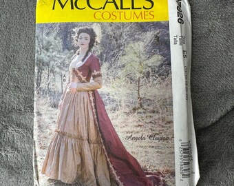 McCalls M7826 Kostymmönster Angela Clayton Renässansklänning Storlek 14 22 Oklippt