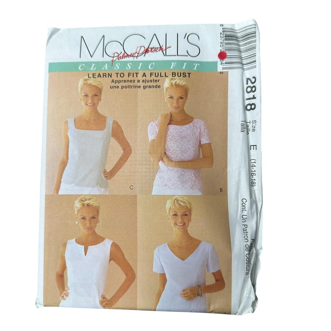 Mccalls 2818 Womens Tops Sewing Pattern Size 14-18 Classic Fit Uncut ...