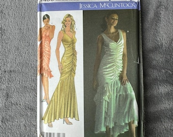 Simplicity 4480 Jessica McClintock Evening Dress Sewing Pattern P5 12-20 Uncut