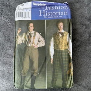 Mens Wild West Costume Sewing Pattern - Simplicity 5035 - Size 48-52