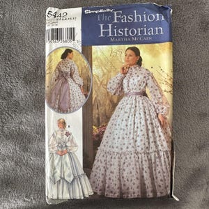 Einfachheit Muster 5442 Größe 6-12 Bürgerkrieg Western Kleid Kleid Kostüm Theater