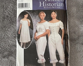 Simplicity 9769 Civil War Undergarments Corset Chemise Pattern Size 6-12 HH Historical Sewing