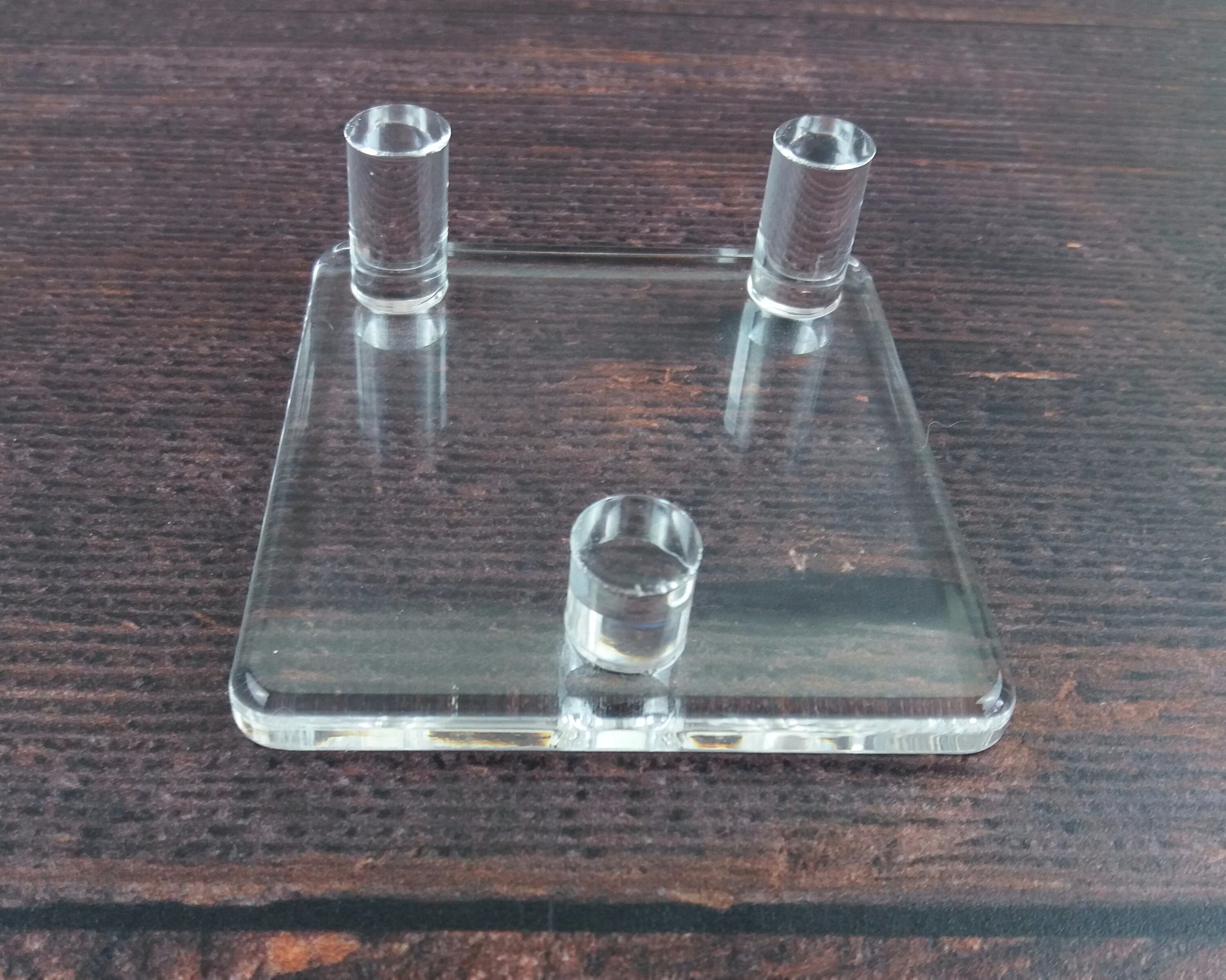 Crystal Stand Plastic Display Stand 3 Peg Clear Acrylic Etsy