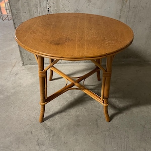 tavolino da caffè in rattan anni &#39;60