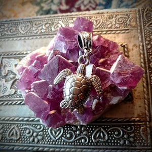 Turtle Sea Turtle Pewter Pendant Tibetan Silver Charm Necklace Silver Pewter