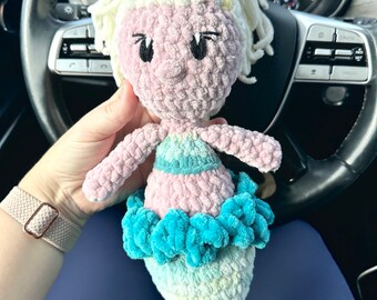 READY TO SHIP - Mermaid Stuffie; available made to order as well (custom colors)