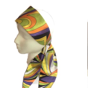 Wardani, head scarf headband, headscarf with tails wide , adjustable elastic