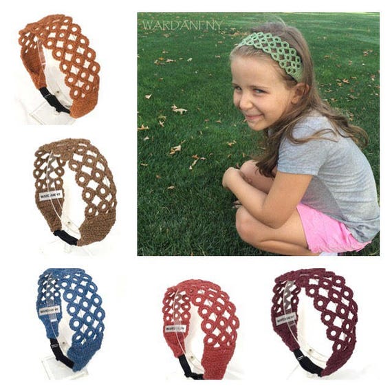 Wardani Crochet Headband Adjustble Elastic Handmade With Remy Etsy