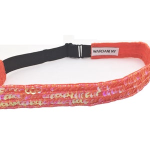 Wardani,, Sequins headband velvet adjustable headband , hair band for all ages made of sequins and beads