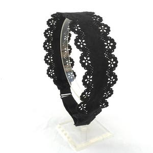 Wardani, UltraSuede headband Laser cut adjustable elastic, all ages hair band, 1.5" wide