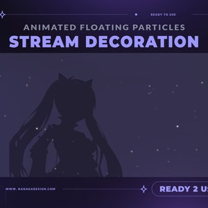 ANIMATED Floating Particles Stream Decoration  | Stream Add-On Overlay | Aesthetic | Custom Vtuber Background for Twitch Youtube