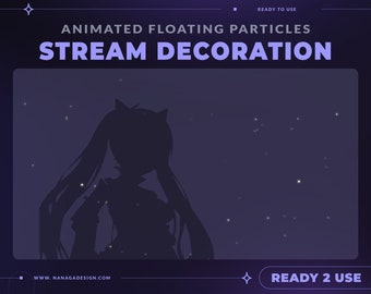 Superposición de flujo de partículas flotantes animadas: decoración de Twitch de Vtuber (archivo WebM)