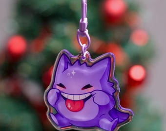 PKMN Ghost Gengar Acrylic Charm Keychain