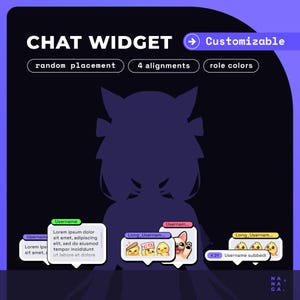 Neoflux: aanpasbare bubbelchatwidget met willekeurige plaatsing: moderne schattige overlay-widget voor stream-chat - StreamElements - Twitch en YouTube
