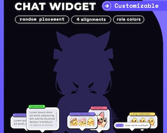 Customizable Bubble Chat Widget: Stream Overlay (StreamElements) (Digital Download)
